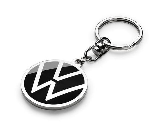 Original VW PREMIUM Schlüsselanhänger Schlüssel Logo Chrom Schwarz