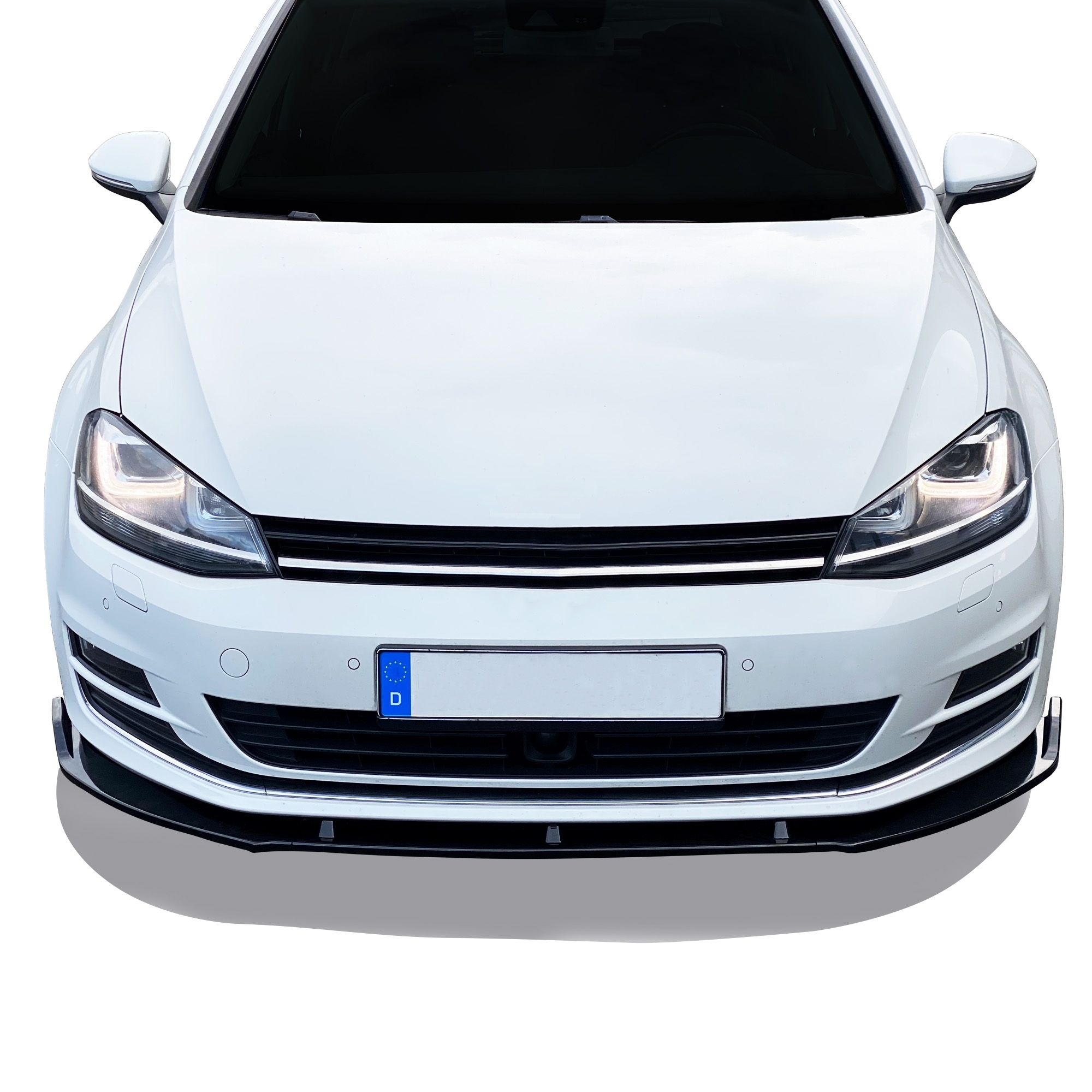 Spoilerlippe Frontspoiler Lippe Cup Spoiler SCHWARZ GLANZ für VW Golf 7 VII