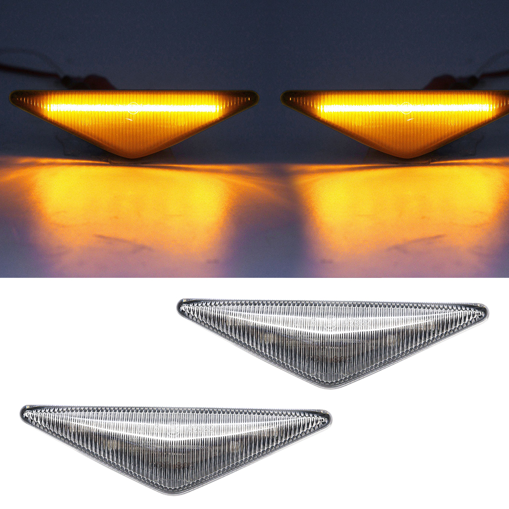 2x LED Seitenblinker Blinker in Weiss SET für Ford Focus 1 I / Mondeo 3 III