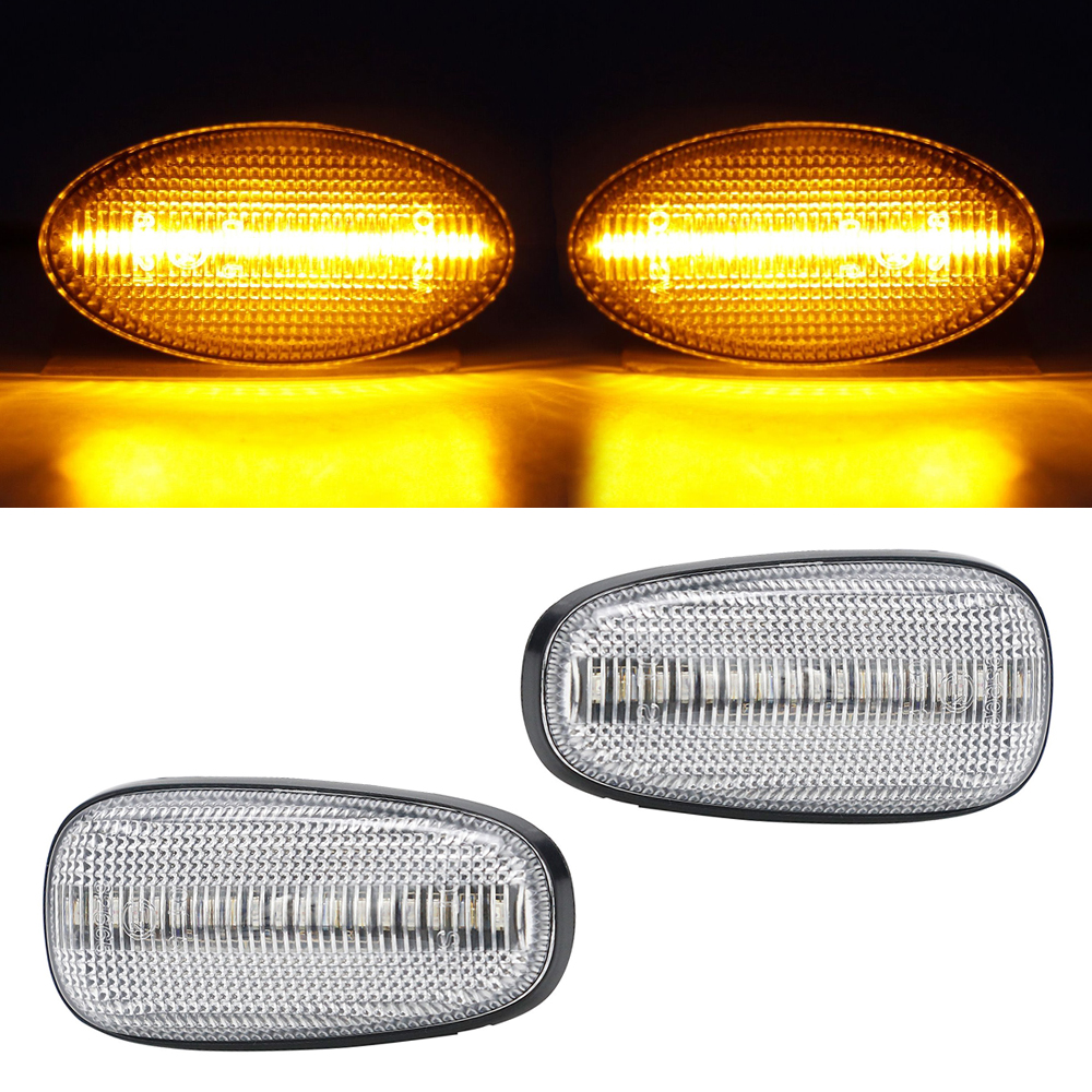 2x LED Seitenblinker Blinker in Silber SET für Opel Astra G / Zafira A
