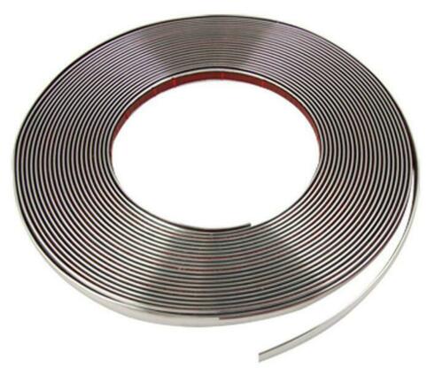 8mm Profi Chrom Stripe Streifen Selbstklebend Aufkleber z.B. für PKW Kühlergrill Zierleisten Dekor Leisten etc.