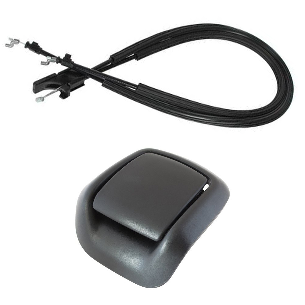 Seilzug Sitzlehnenentriegelung Betätigungszug Beifahrersitz + Taste Sitzentriegelung RECHTS für Ford Fiesta ab 2001-2010