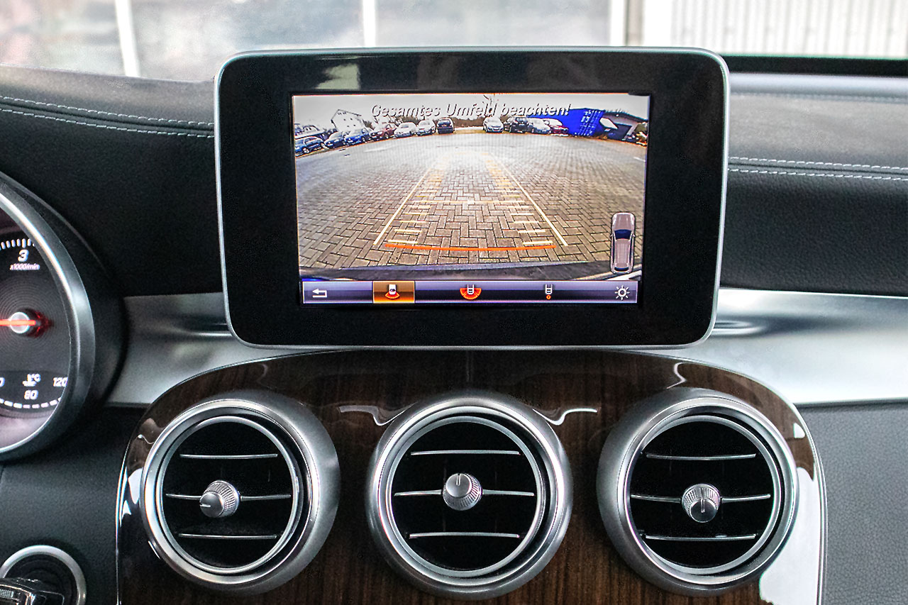 Original Kufatec Komplett- Set Nachrüstung Rückfahrkamera + Kabelbaum für Mercedes GLC-Klasse W253 C253 X253