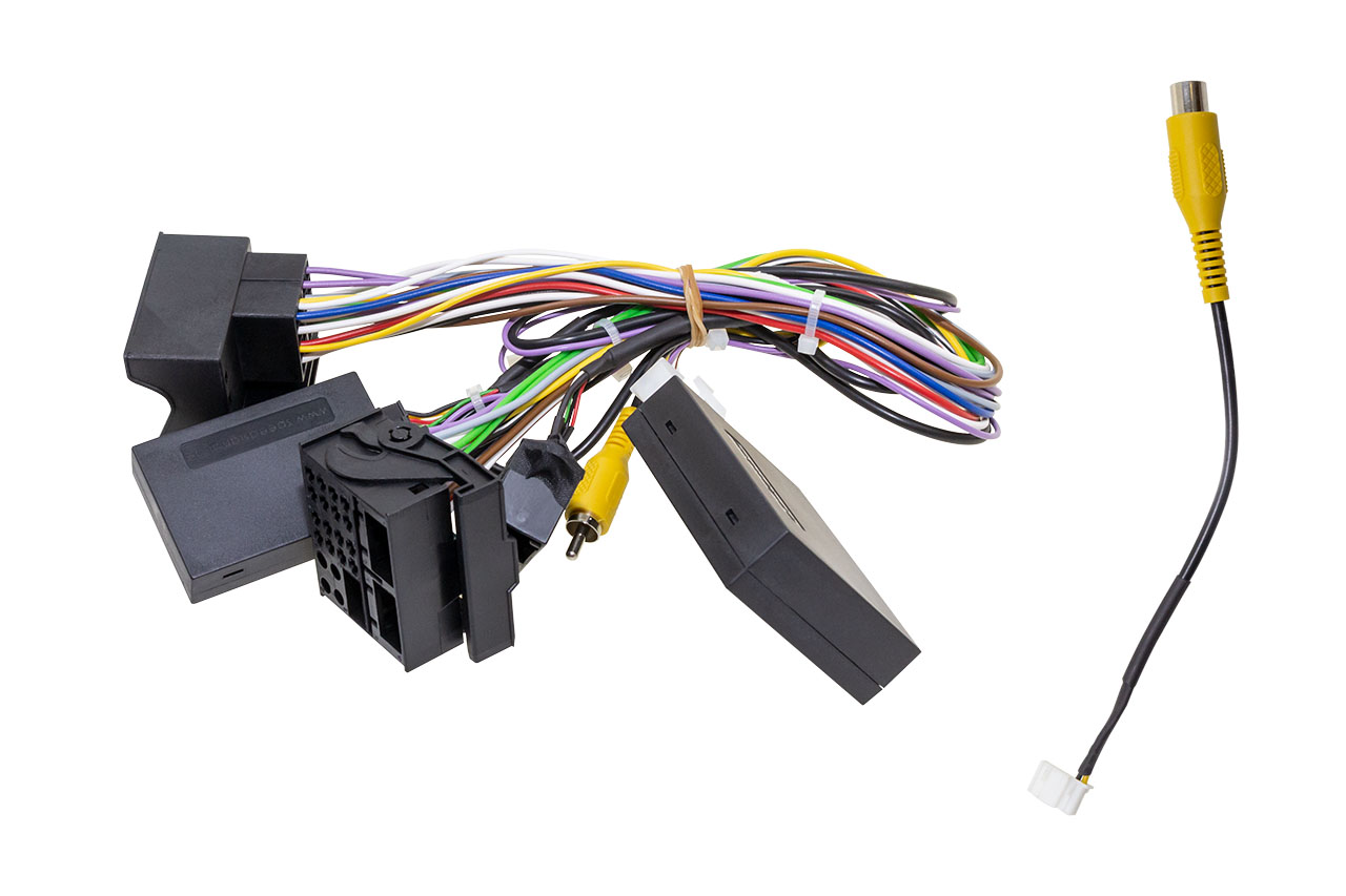 Original Kufatec Kabelsatz Kabelbaum Adapter Set Rückfahrkamera High für VW T5 mit Alpine Navigation