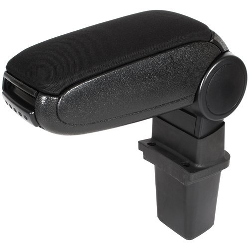 KOMPLETT-SET Mittelarmlehne Armlehne Textil Bezug Schwarz zum einfachen Nachrüsten für Honda Jazz III 2008-