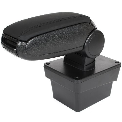 KOMPLETT-SET Mittelarmlehne Armlehne Leder Bezug Schwarz zum einfachen Nachrüsten für Skoda Octavia III 5E ab 2013-