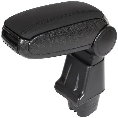 KOMPLETT-SET Mittelarmlehne Armlehne Leder Bezug Schwarz zum einfachen Nachrüsten für Citroen Nemo 2008- / Peugeot Bipper 2008-