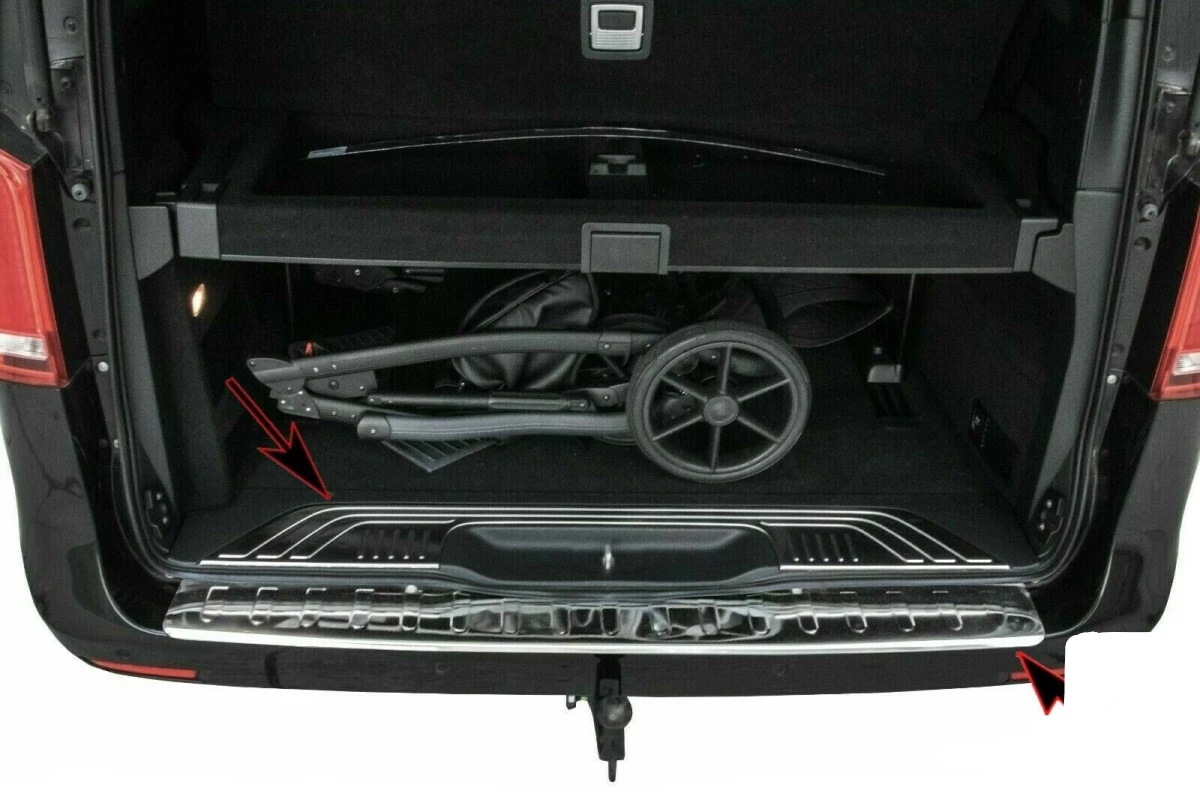 CHROM Edelstahl Ladekantenschutz für Mercedes Vito V-Klasse W447 ab 2014- SET