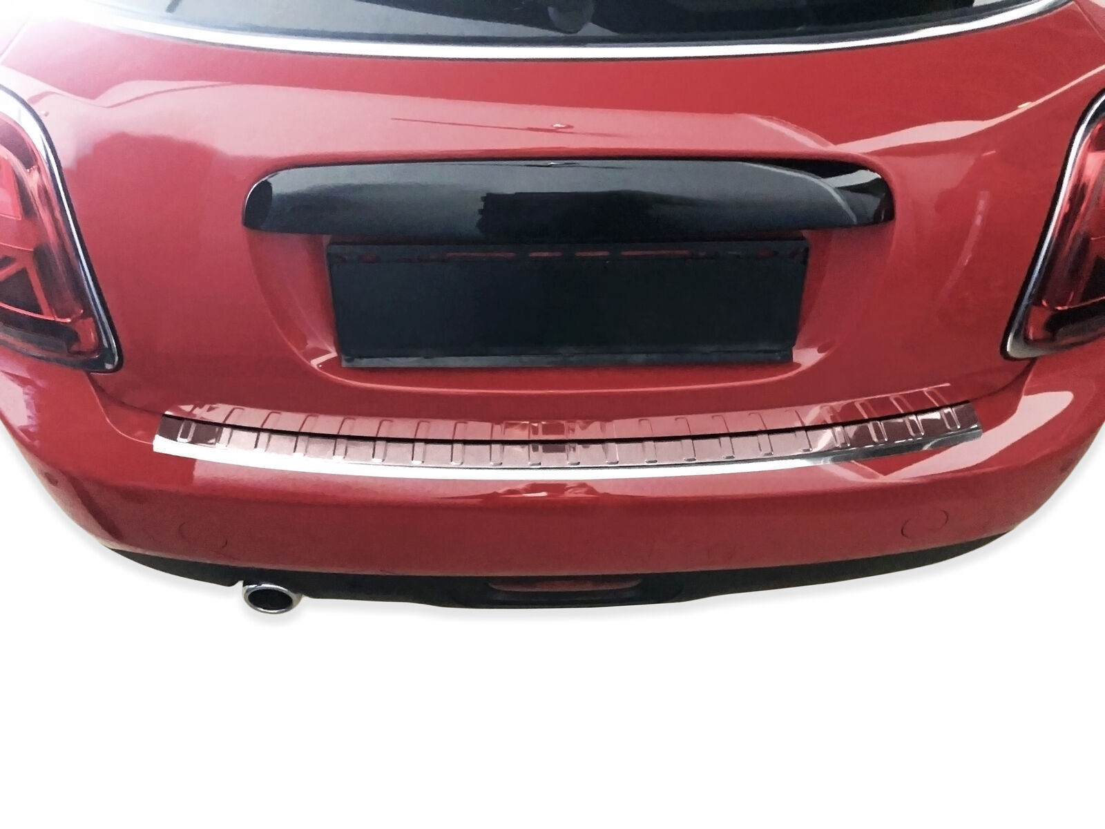 Edelstahl Ladekantenschutz Chrom Stoßstange Schutz Abdeckung mit Abkantung für Mini F55 F56 F57 ab 2014-