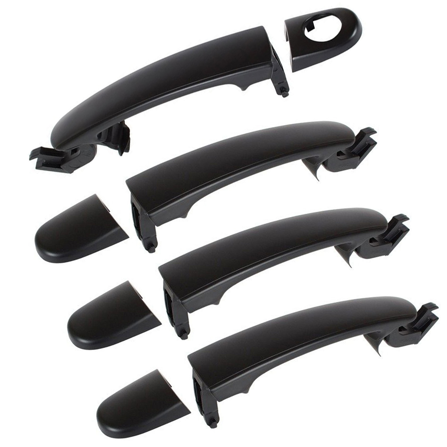 Türgriff Griff Schloss (Außen) Außentürgriff LINKS + RECHTS VORNE + 2x HINTEN 3B0837205 3B0837207 3B4839879 für VW Golf 4 5 IV V Bora Lupo Passat 3B 3BG Polo 9N