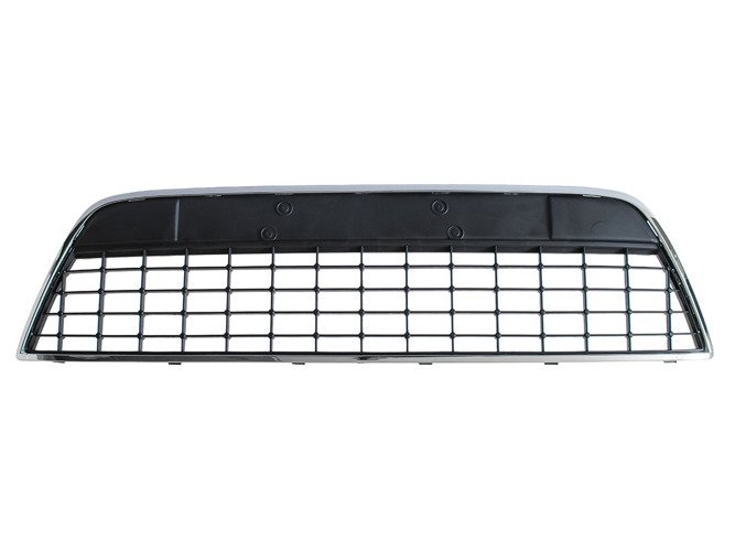 Kühlergrill Ersatz Gitter Mitte Stoßstange Stoßfänger Schwarz Chrom Rahmen für Ford Mondeo IV ab 2007-2010