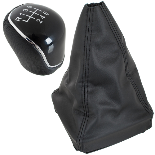 Schaltknauf Knauf Chrom 6-Gang Schaltmanschette Manschette + Rahmen für Ford Mondeo IV 2007-2015