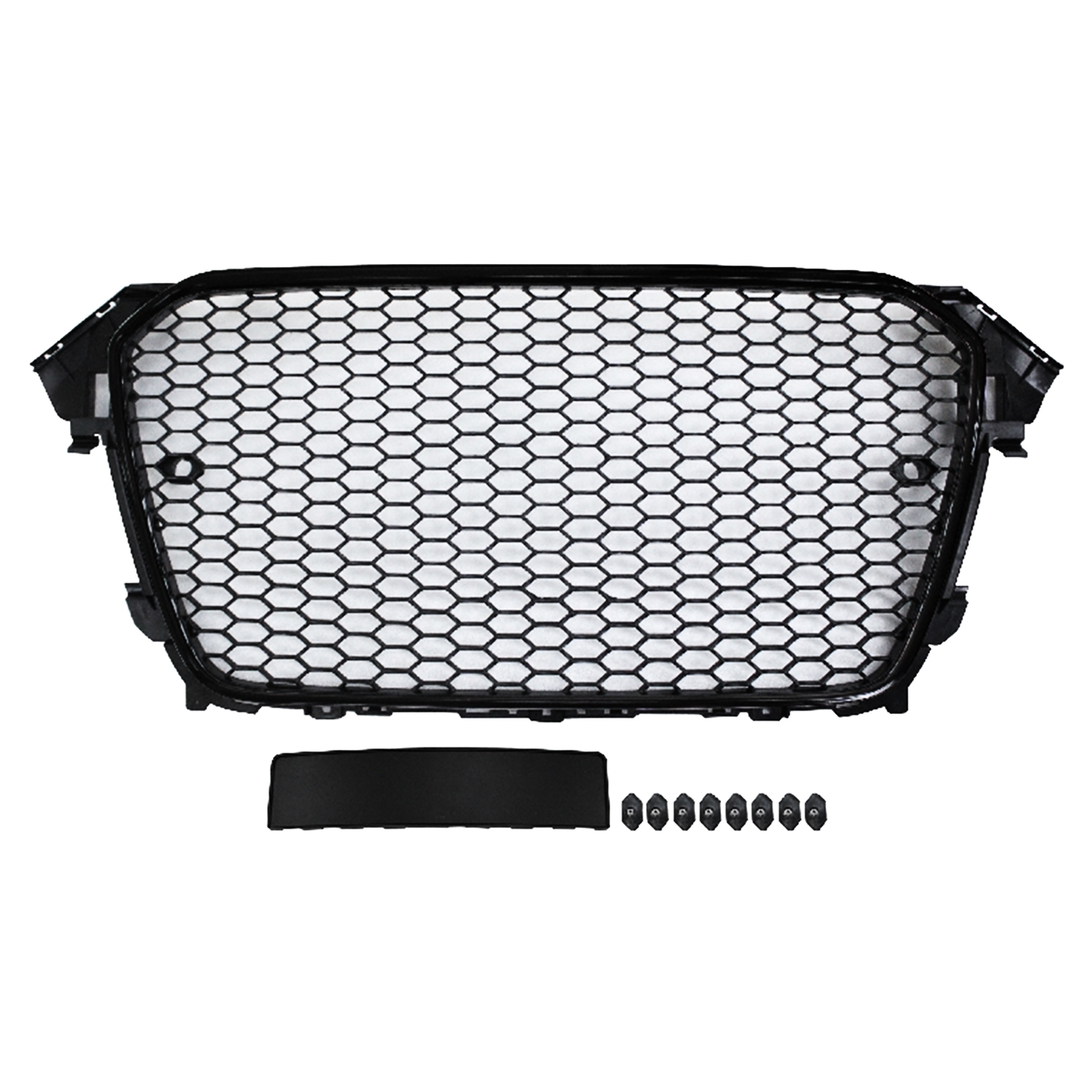 Kühlergrill Sportgrill Wabengrill Grill Schwarz Glanz für Audi A4 B8 8K Facelift ab 2012-