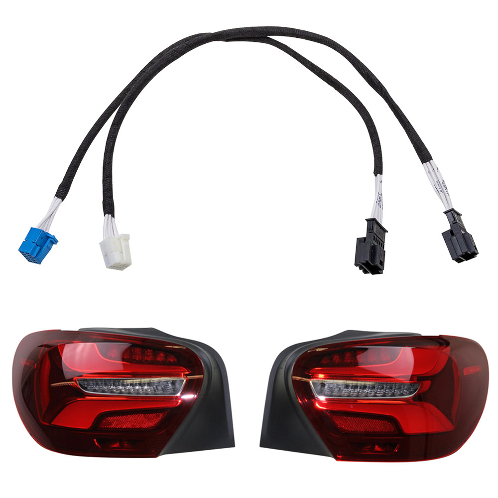 Original Kufatec Komplett-Set Facelift MOPF LED Rückleuchten + Adapter Kabel Plug & Play für Mercedes A-Klasse W176