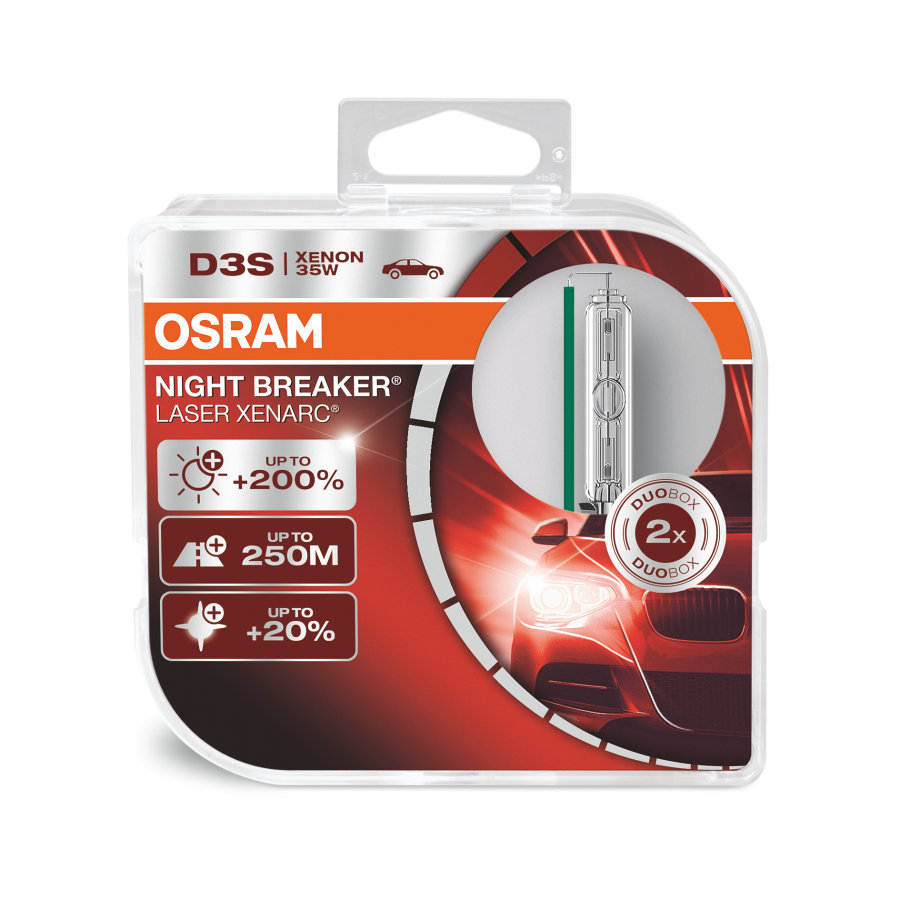 2 Stück OSRAM NIGHT BREAKER LASER Lampen Birnen für Xenon Scheinwerfer / Fassung D3s