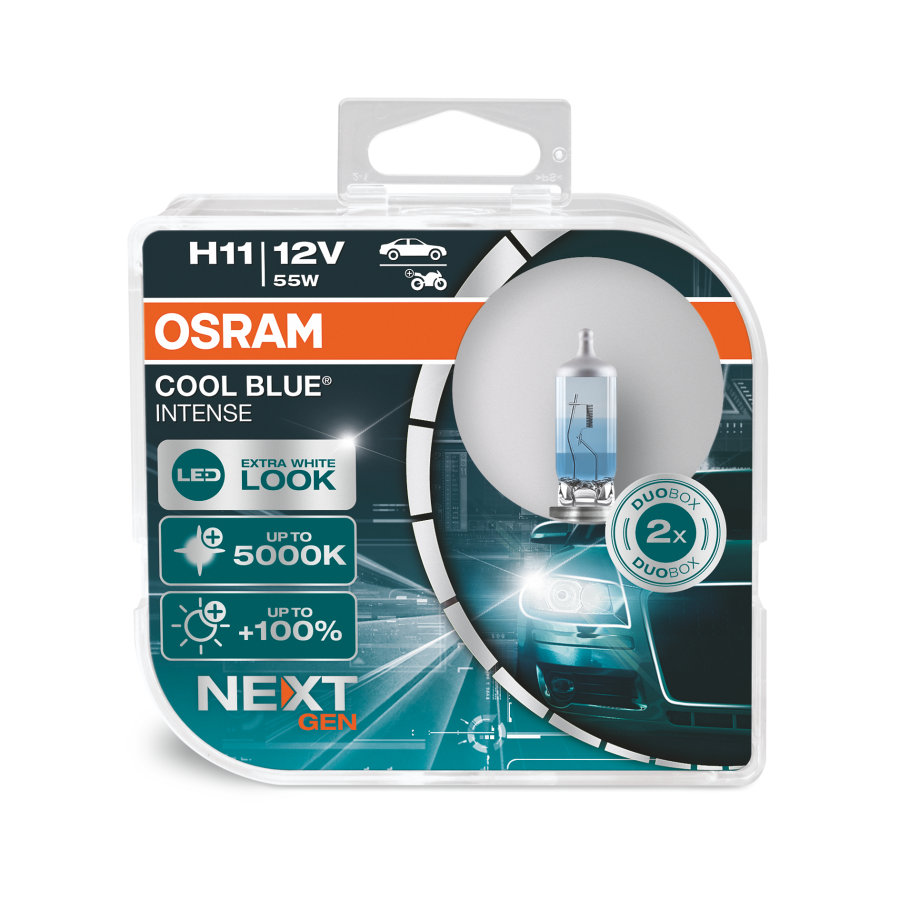 2 Stück OSRAM COOL BLUE INTENSE NEXT GENERATION Lampen Birnen für Scheinwerfer / Fassung H11 55W