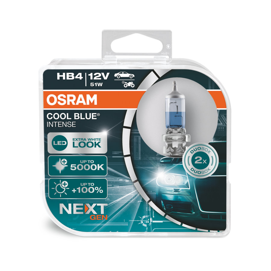 2 Stück OSRAM COOL BLUE INTENSE NEXT GENERATION Lampen Birnen für Scheinwerfer / Fassung HB4