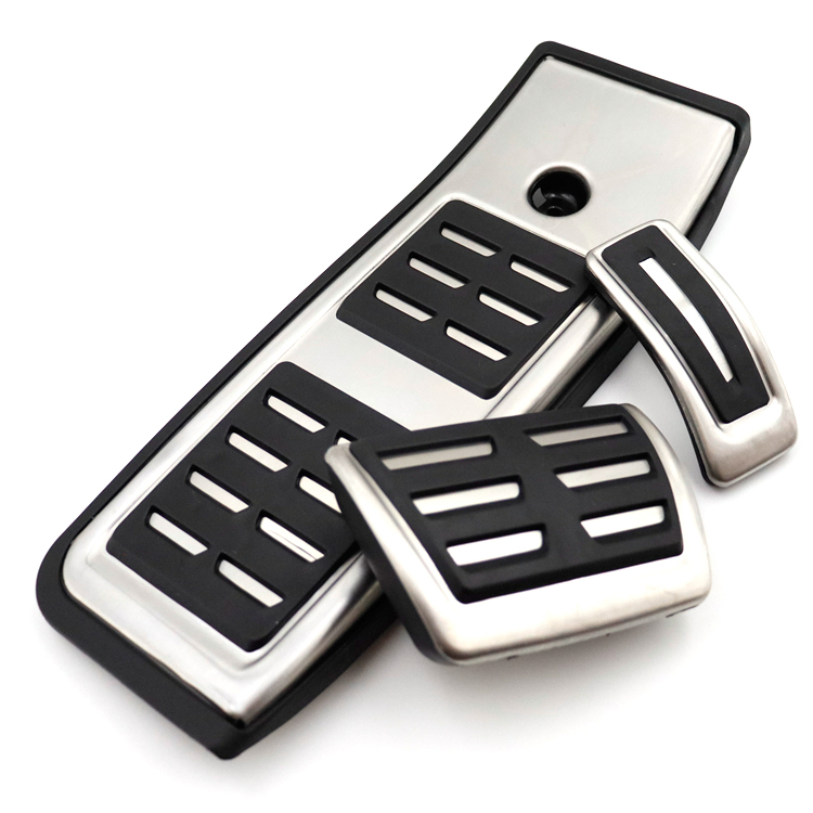 Sport Pedale + Fußstütze (Automatik) in Schwarz / Silber für Audi A4 B9 8W 2015- / A5 F5 2016-