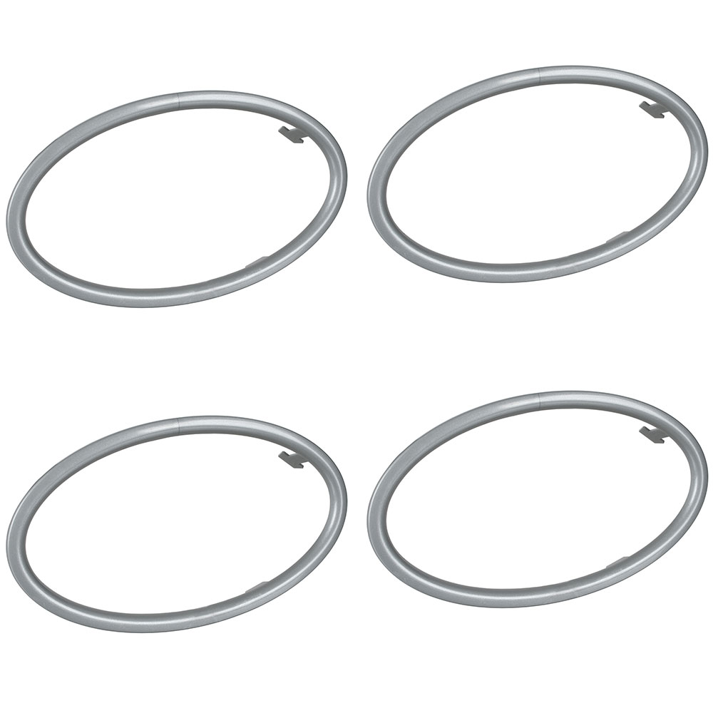 4x Ring / Umrandung ALU LOOK Luftdüse Lüftung Gebläse Ausströmer Abdeckung 4M51A014L21AE 330811 für Ford Focus II ab 2004-2012