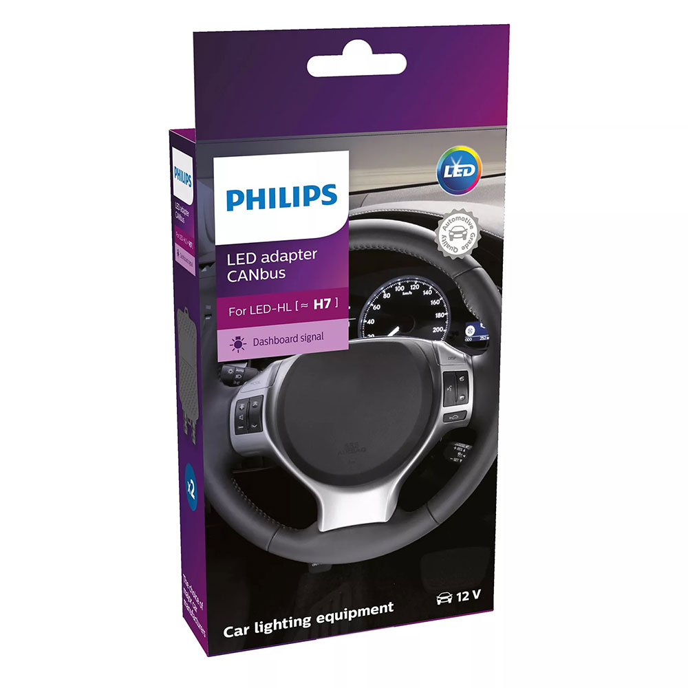 2x Original Philips CANbus Adapter für Ultinon Pro6000 H7 LED 11972X2 LED mit Straßenzulassung 12V +230% Birne Lampe