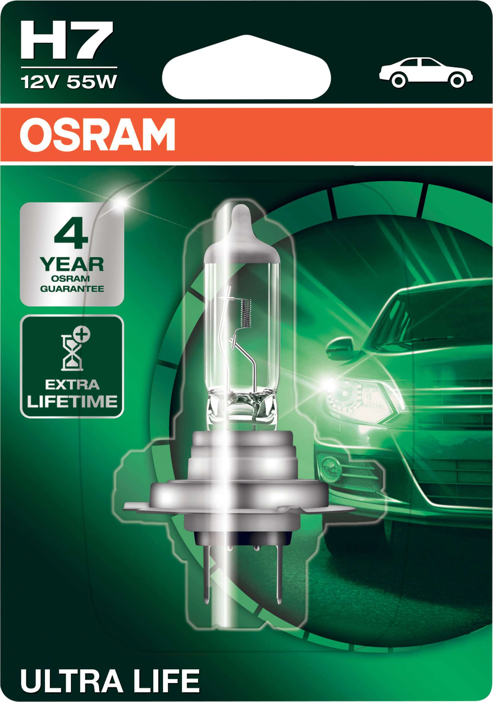 1 Stück OSRAM ULTRA LIFE Lampen Birnen für Fassung H7 55W