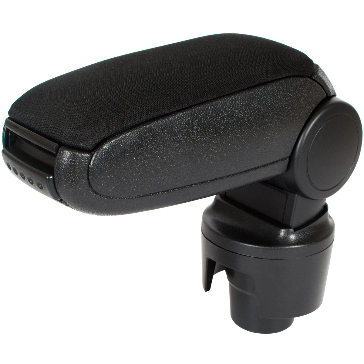 KOMPLETT-SET Mittelarmlehne Armlehne Textil Bezug Schwarz zum einfachen Nachrüsten für Seat Ibiza IV 6J ab 08-17