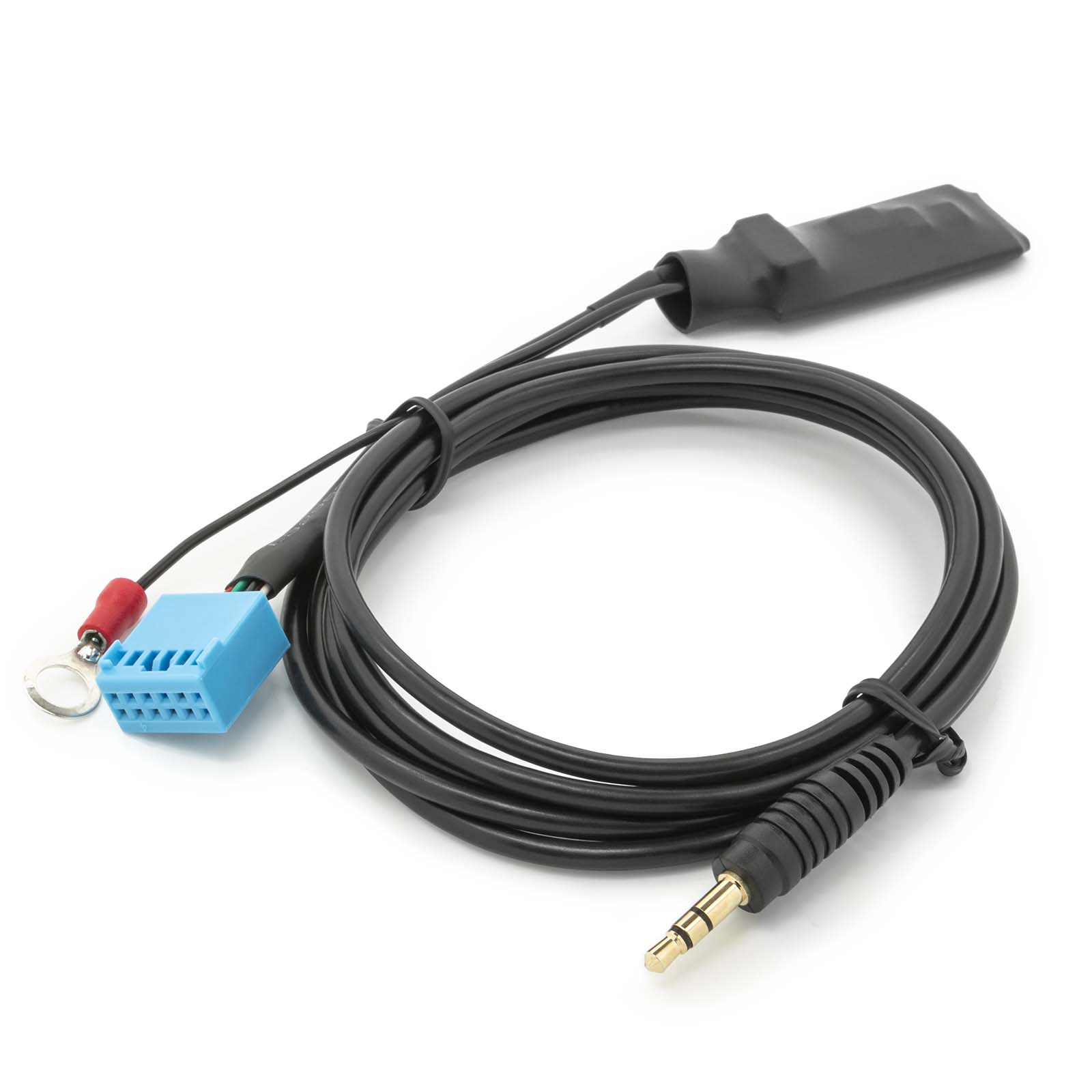 Audio AUX Line In Adapter Kabel Radio 3,5mm Klinken Stecker für 12 Pin Quadlock von VW Audi Seat Skoda