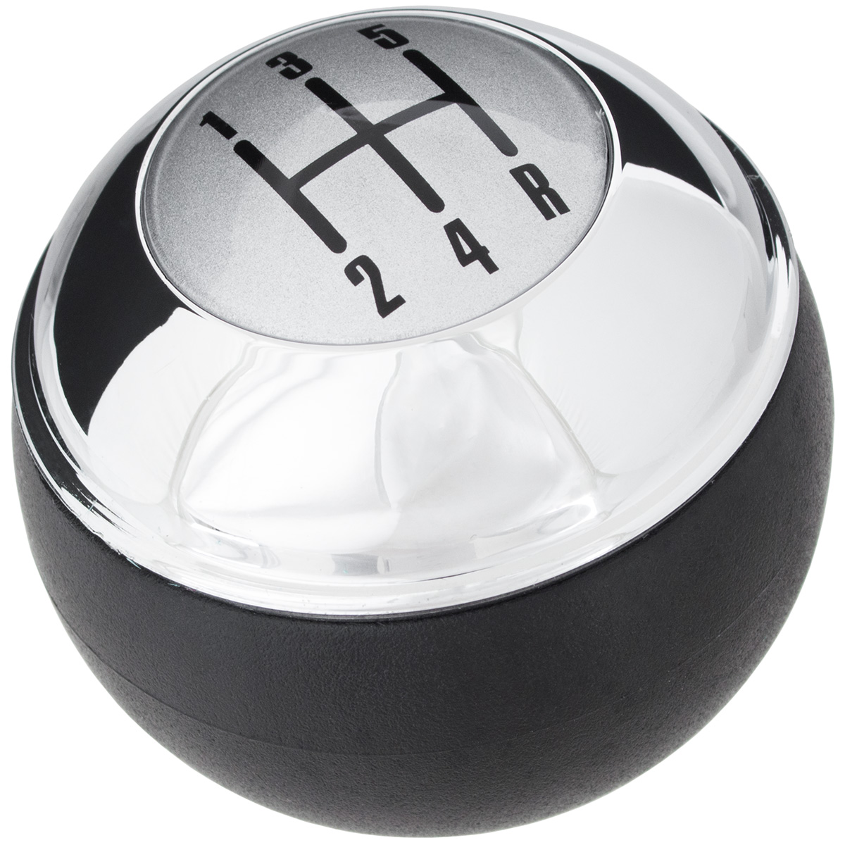 5-Gang Schaltknauf in Silber / Chrom für Mini R50 / R52