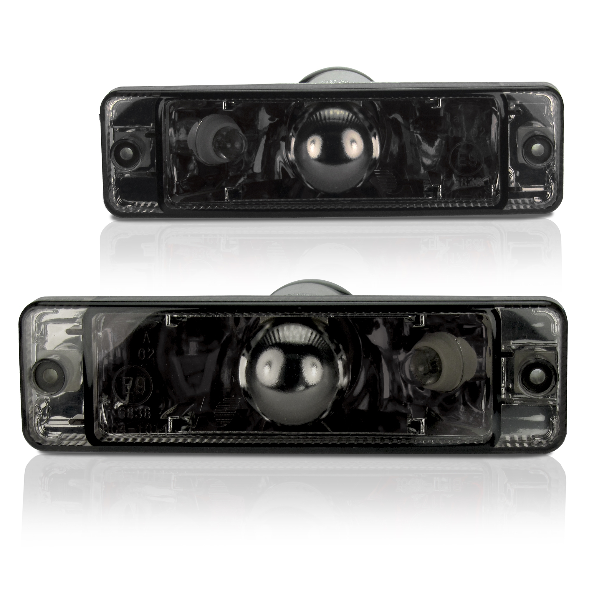Frontblinker Blinker Klarglas SCHWARZ mit Standlichtfunktion für VW Golf 1 / Golf 2 II bis 07/1989 Jetta Polo 86C
