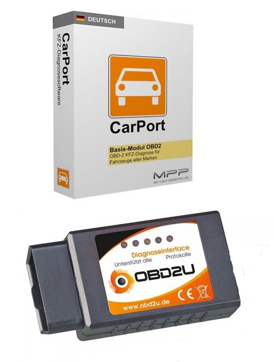 Interface Bluetooth + Original CARPORT STARTER EDITION / VOLLVERSION / OBD 2 OBD2 Diagnose Software in DEUTSCH / ENGLISCH für VW Audi Seat Skoda