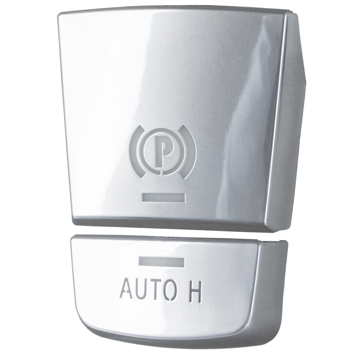 Knopf Taste Abdeckung für die elektronische Handbremse in Silber / Chrom für BMW F07 F10 F11 F18 F06 F12 F13 F01 F02 F03 F04 F25 F26