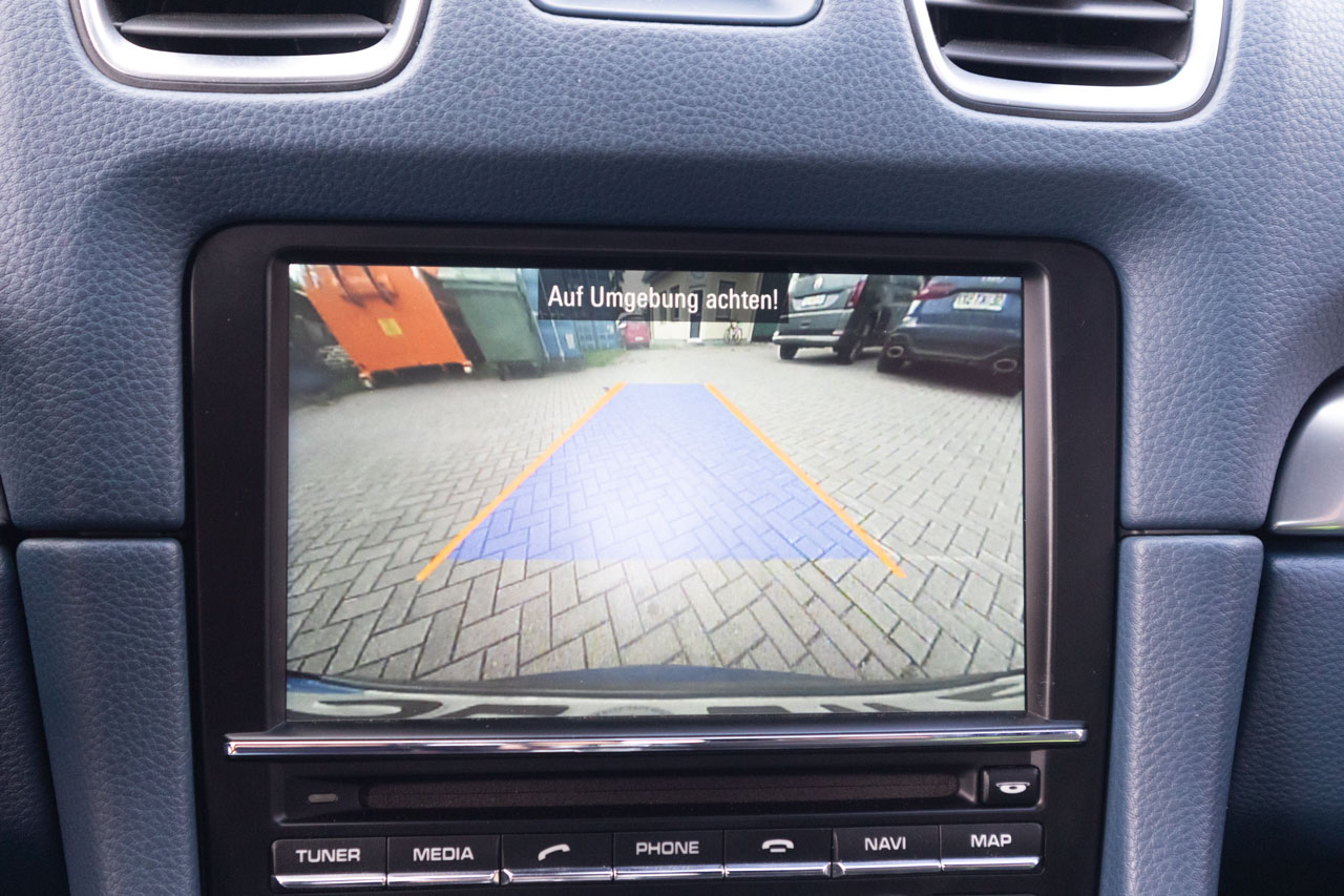 Original Kufatec Komplett- Set Nachrüstung Rückfahrkamera + Kabelbaum für Porsche Boxster 981