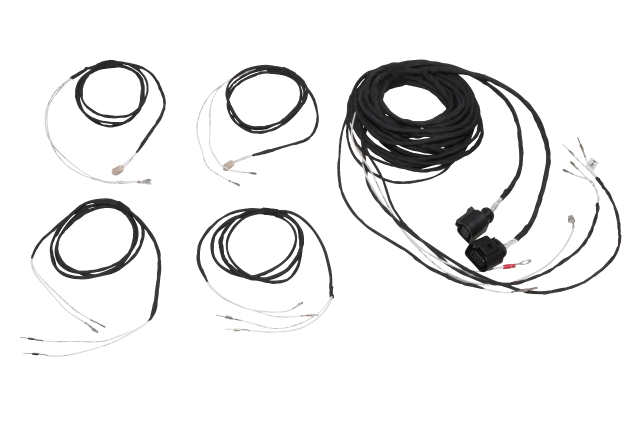 Original Kufatec Kabelsatz Kabelbaum Adapter Kabel Blind Spot- Sensor inkl. Ausparkassistent für VW New Beetle 5C