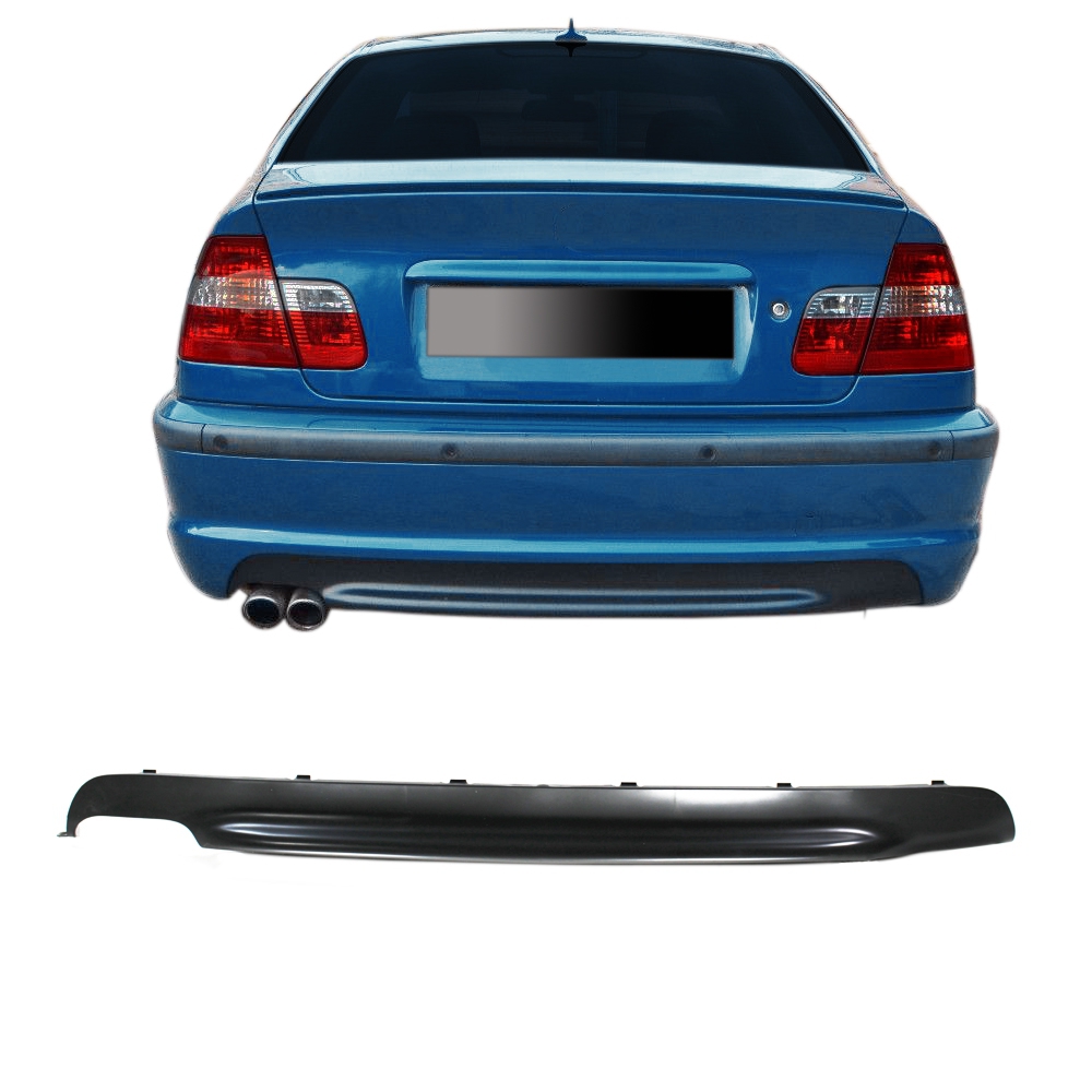 Heckdiffusor Diffusor Stoßstange Hinten Sport Look Doppelrohr Links für BMW 3er E46 ab 1998-2007