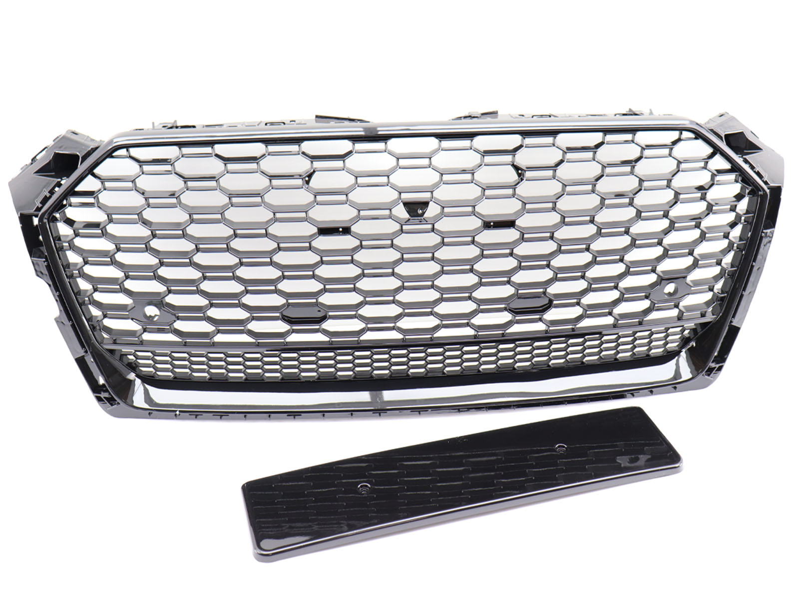 Kühlergrill Sportgrill Wabengrill Grill Schwarz Glanz für Audi A5 F5 ab 2016-