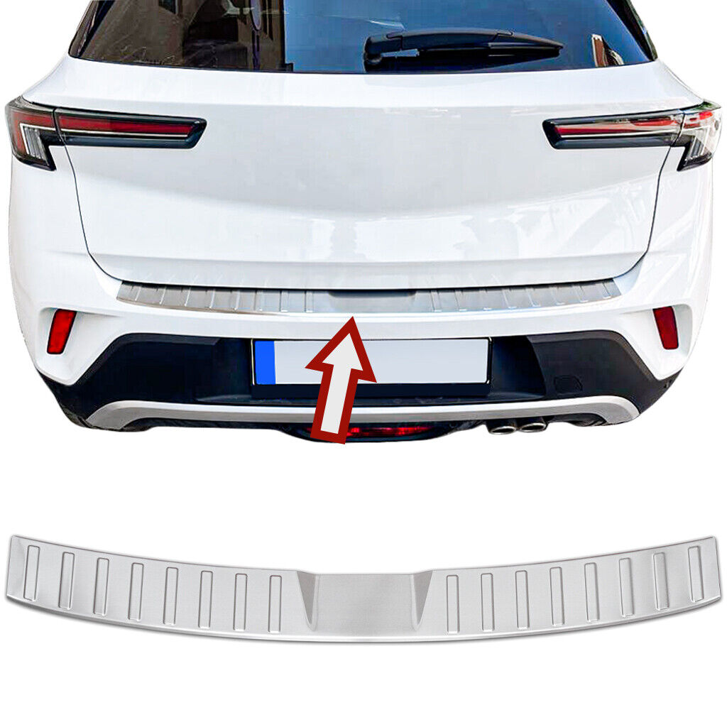 MATT Edelstahl Ladekantenschutz Stoßstange Schutz Abdeckung für Opel Mokka B ab 2021-