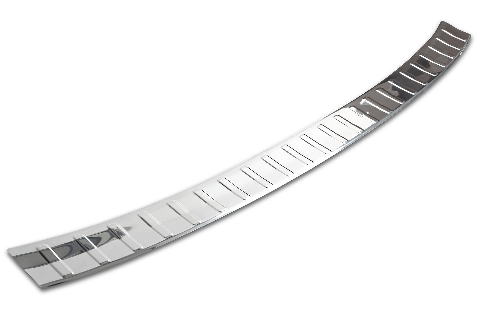 Edelstahl Ladekantenschutz Chrom Stoßstange Schutz Abdeckung mit Abkantung für Ford Ecosport - ab Facelift 2017-