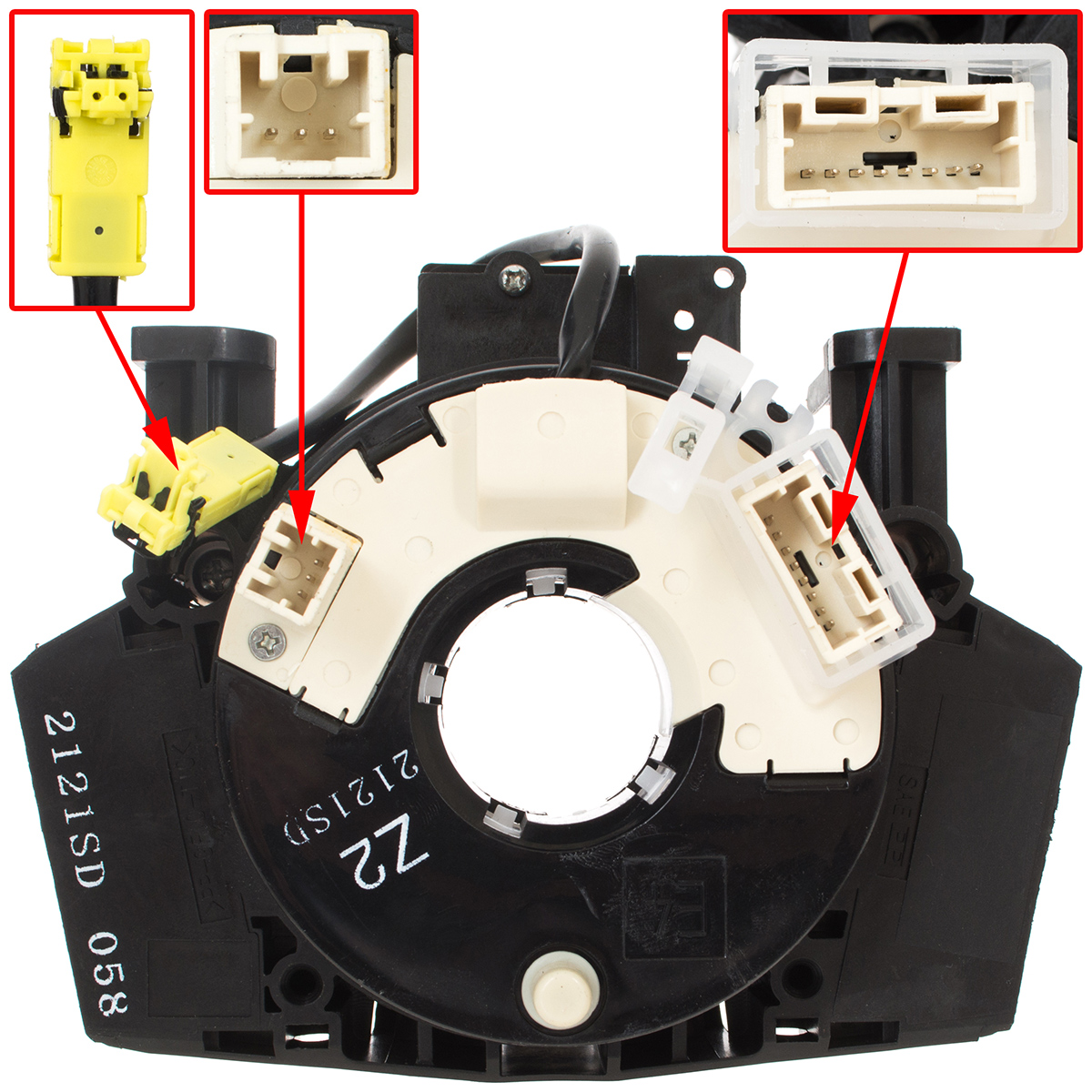 Lenkrad Airbag Schleifring Wickelfeder Stecker 25567-BT25A 25567-JE00E 25567-9U00A B5567-BH00A für Nissan Navara Note Pathfinder III Qashqai X-Trail