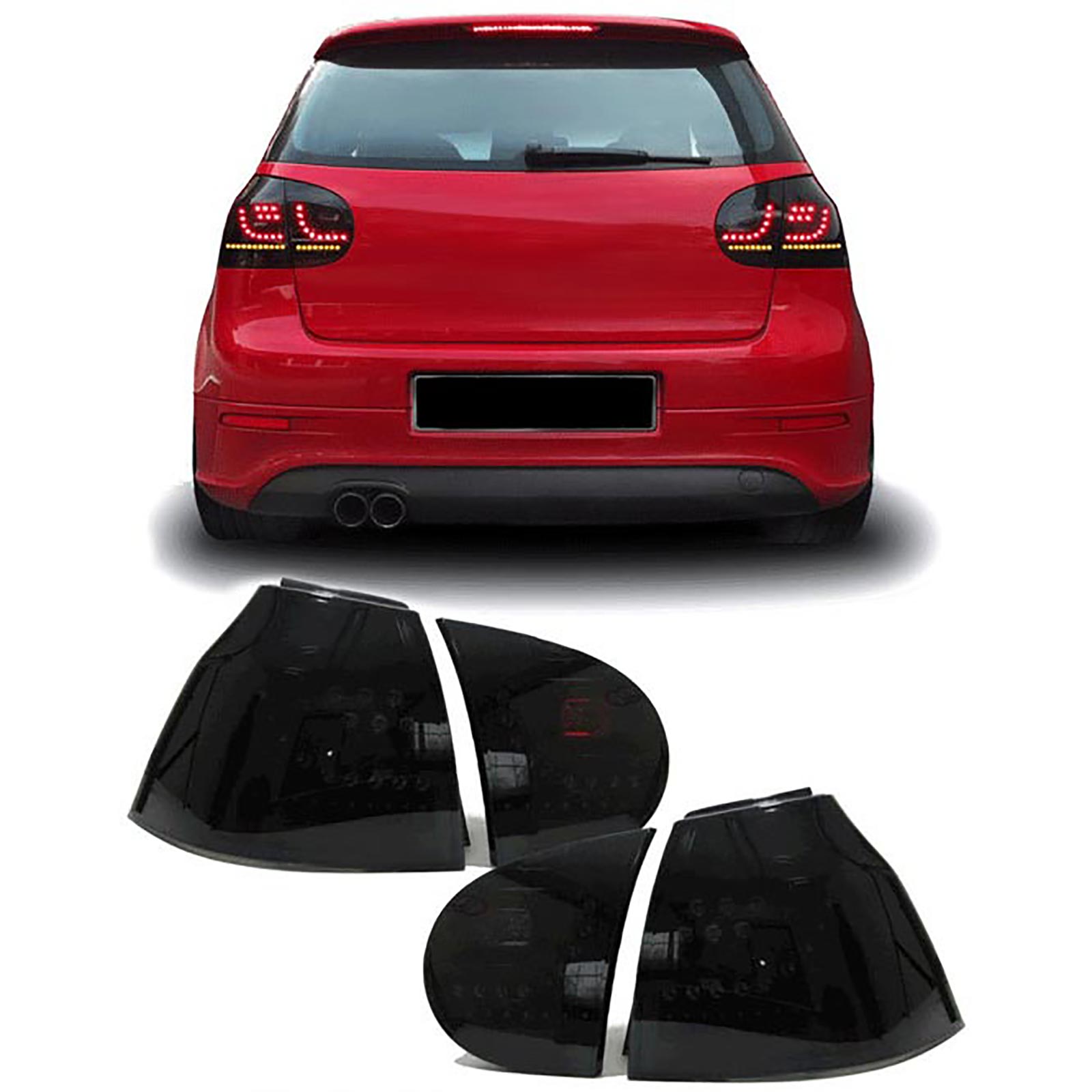 Rückleuchten Heckleuchten in Schwarz für VW Golf 5 V ab 2003-2008