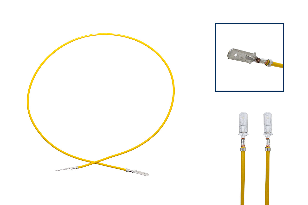 Original Kufatec Reparatur Kabel Litze Leitung / Einzelleitung Flachstecker 6.3 / wie OEM: 000979203E
