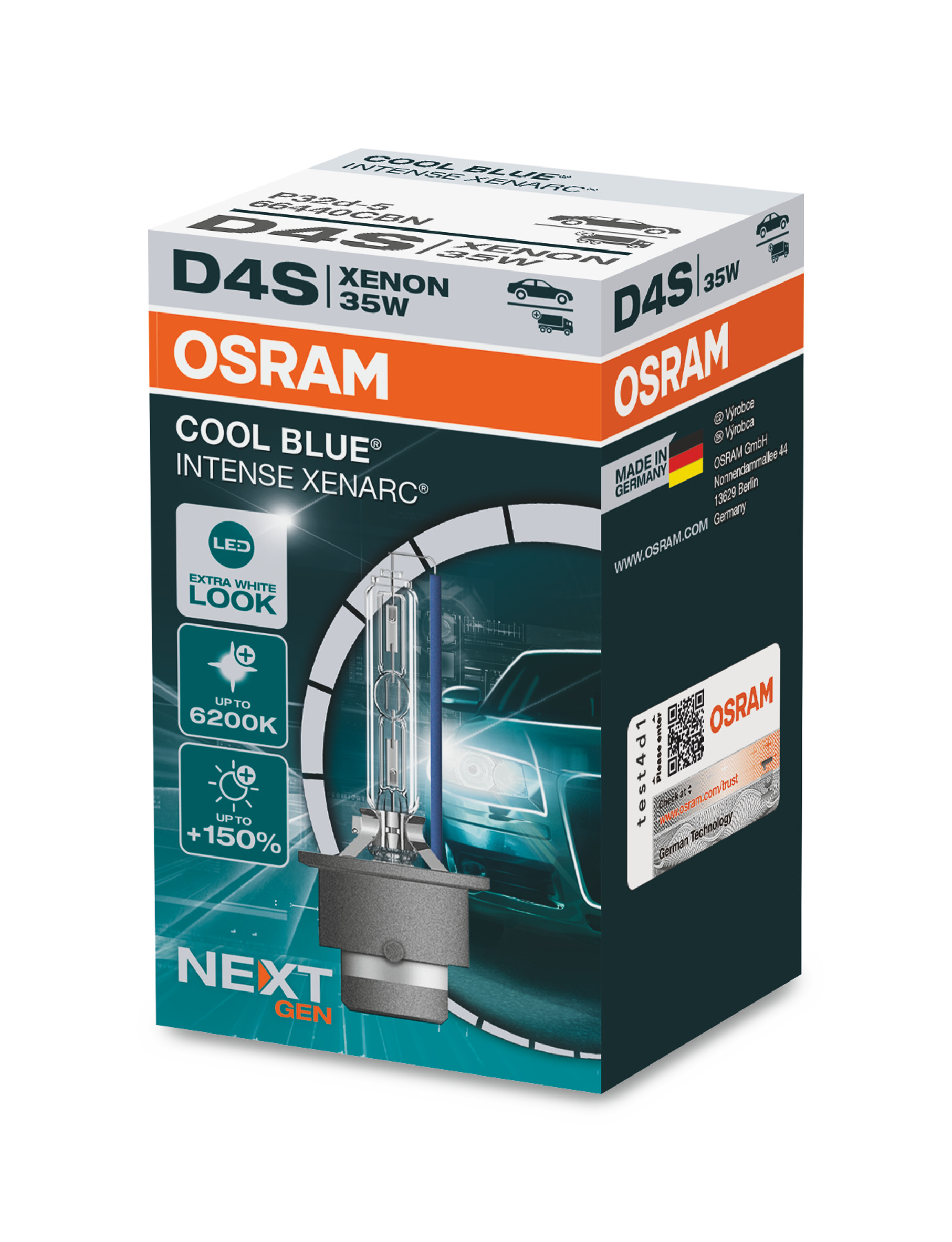 1 Stück OSRAM COOL BLUE INTENSE NEXT GENERATION Lampen Birnen für Xenon Scheinwerfer / Fassung D4s