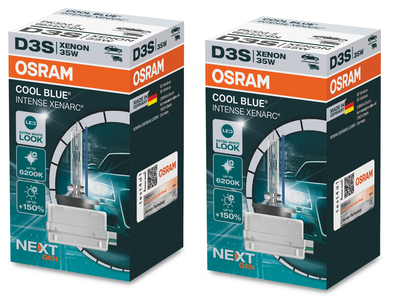 2 Stück OSRAM COOL BLUE INTENSE NEXT GENERATION Lampen Birnen für Xenon Scheinwerfer / Fassung D3s
