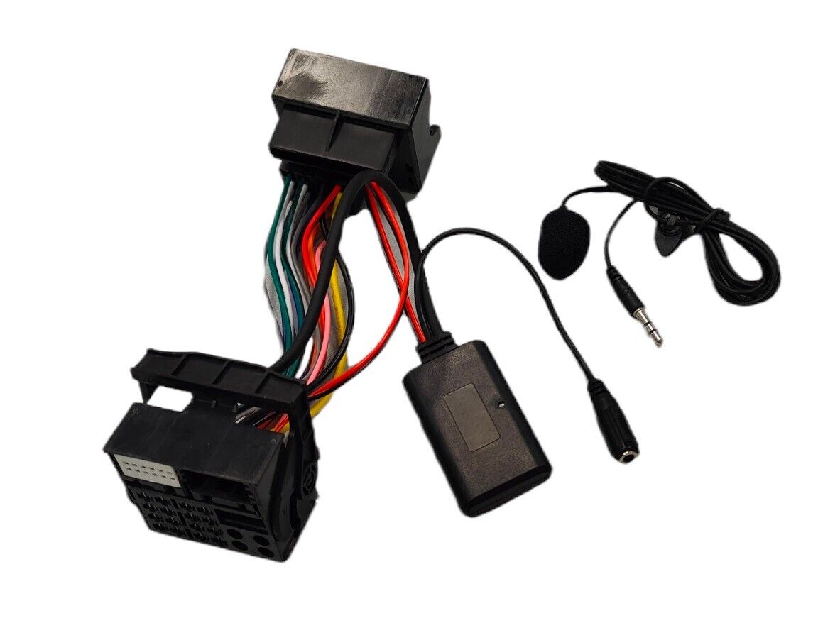 Bluetooth Aux In Audio Adapter A2DP Kabel Interface + Mikrofon FREISPRECHEINRICHTUNG für VW RCD 510 / RNS 510 / Skoda Columbus