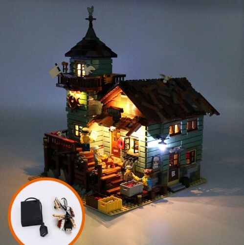 LED-Beleuchtungsset Licht-Set / Akku-Box / passend für Lego Alter Angelladen Ideas 21310