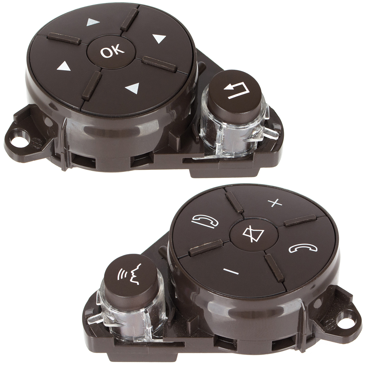 Tasten Lenkrad Multifunktion / Multifunktions Lenkrad LINKS + RECHTS A2048210051 A2048210151 in BRAUN für Mercedes C204 W204 S204 C207 W212 S212 X204