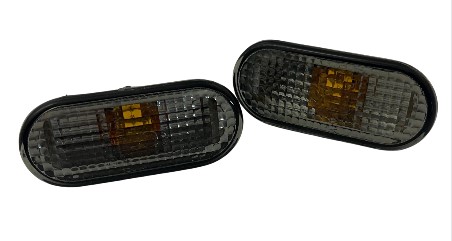 2x Premium Seitenblinker Blinker in Schwarz / Smoke für Ford Focus II C-Max Fusion Galaxy Fiesta