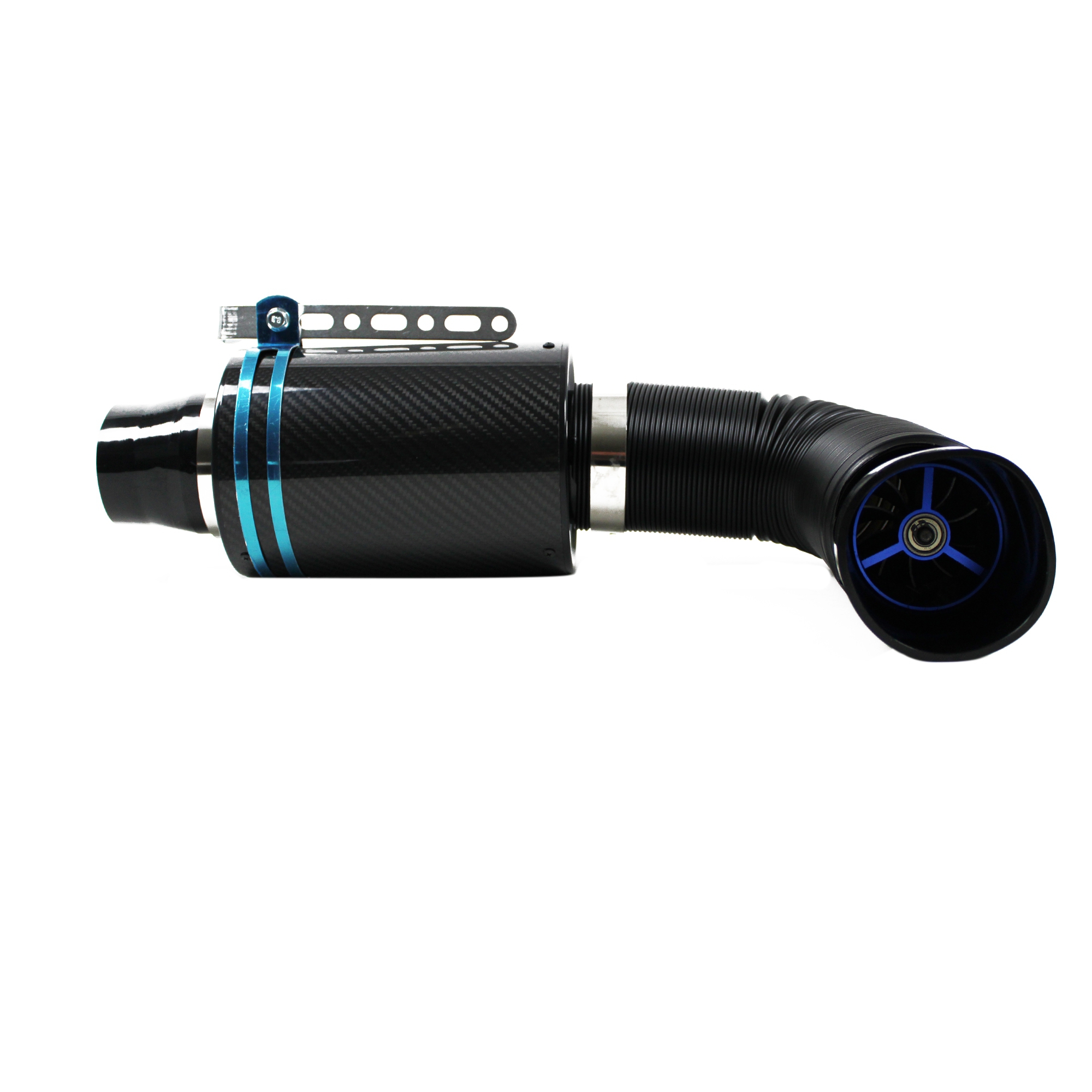 ECHT Carbon Power Sportluftfilter Luftfilter Airbox Air Intake incl.Flex Schlauch universal Set