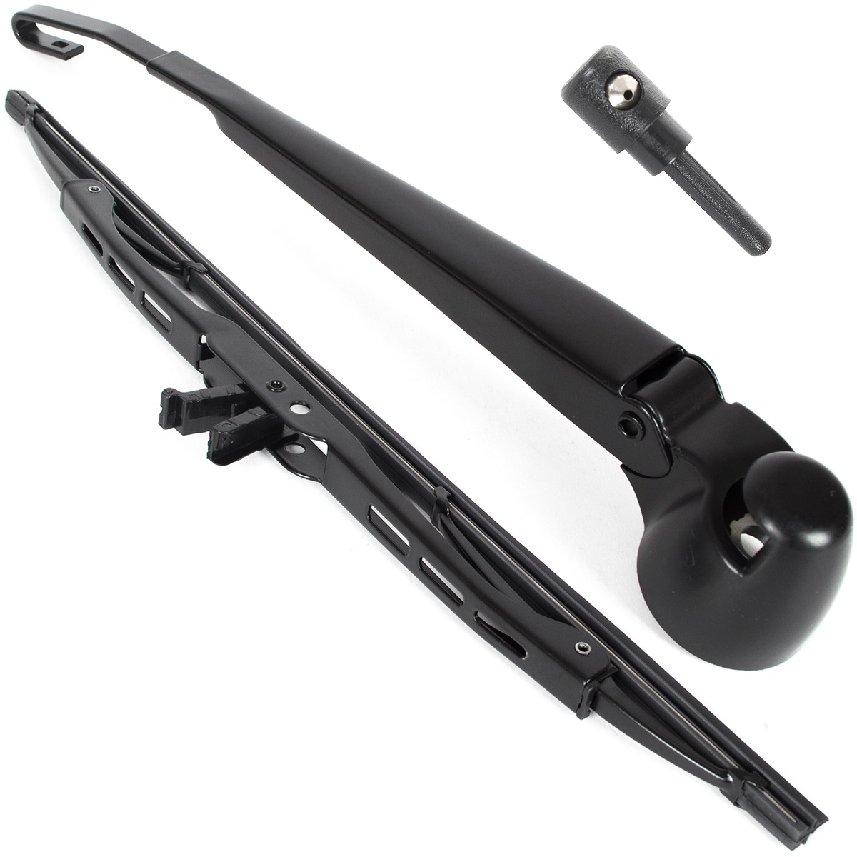 Scheibenwischer Heckwischer Wirscherarm Abdekkappe SET 1J6955427 1J9955707 1J6955435 3B9955985A für Seat Ibiza 6L 02-09 / Skoda Octavia 1U Combi 98-10