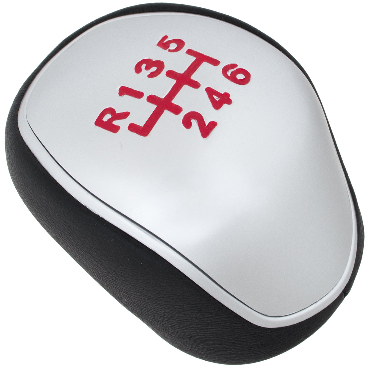 Schaltknauf Knauf in Rot / Silber 6-Gang für Ford C-Max Focus II III MK2 MK3 Galaxy II III Grand C-Max Kuga I II