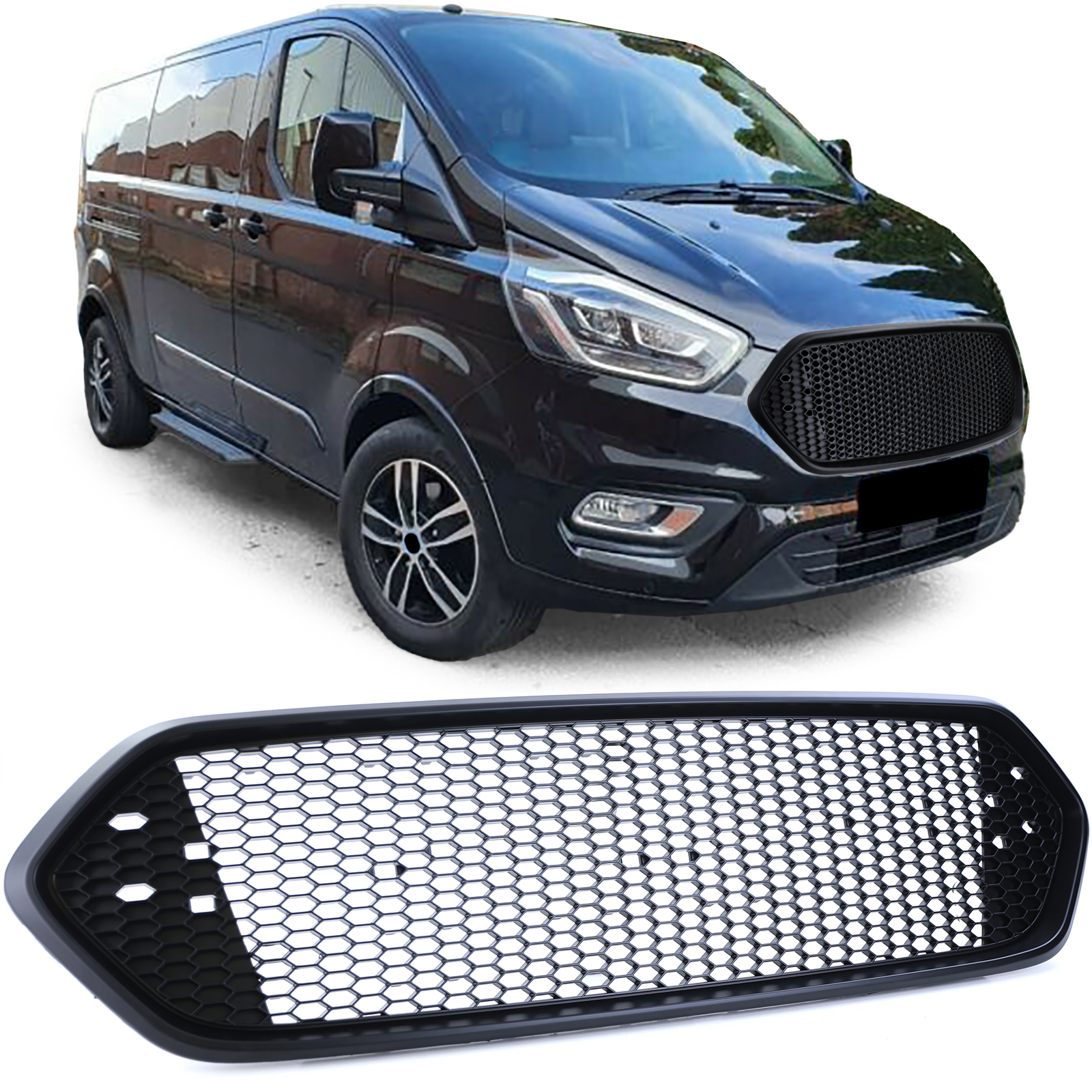 Kühlergrill Sportgrill Grill für Ford Transit Custom ab 2018-